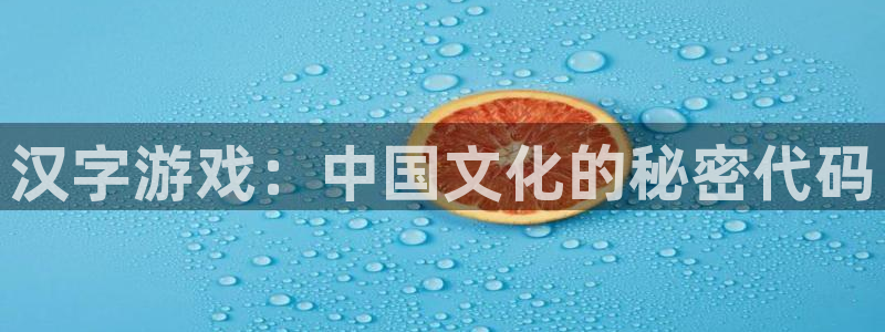 沐鸣1平台登录线路：汉字游戏：中国文化的秘密代码